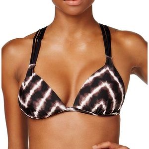 Hula Honey Electric Tie Dye Push Up Bikini Top